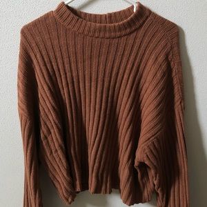 American Eagle Ribbed Cropped Long Sleeve